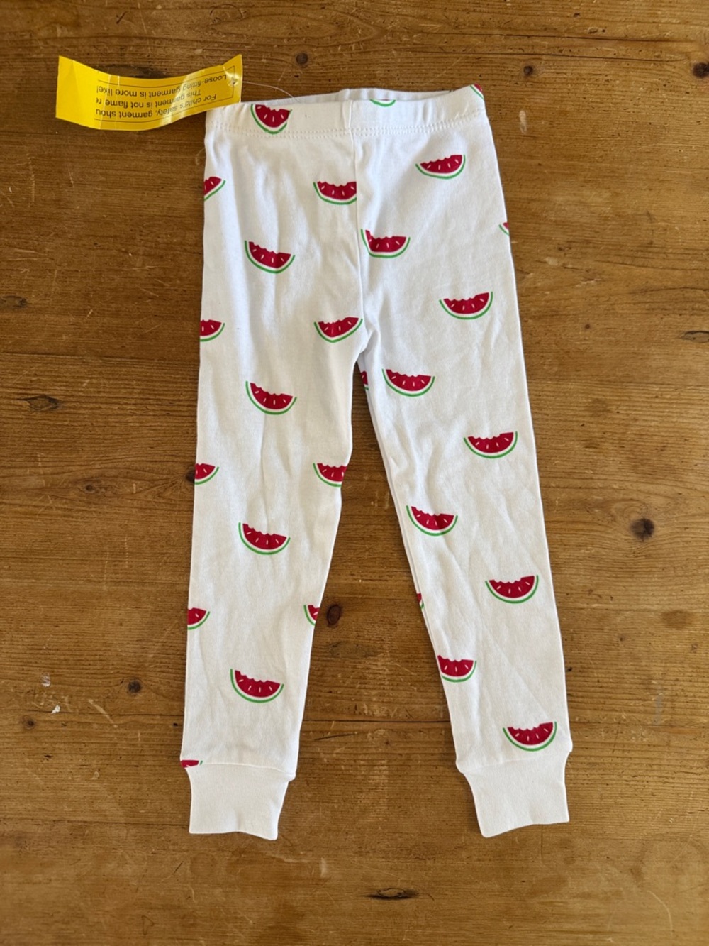 Little English White Leggings with Watermelon Print